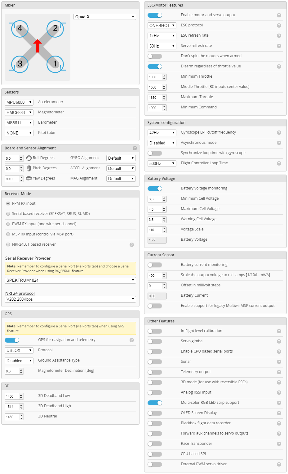 iNAV Configurator - Configuration