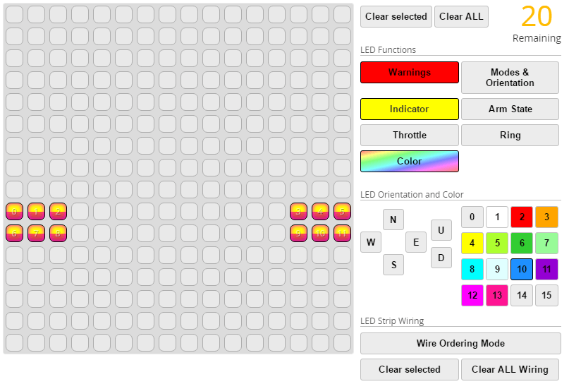 Betaflight Configurator - LED Strip